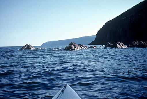 Pleasant Bay/High Capes - typical steep shoreline