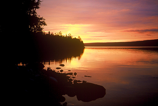 Bras D'Or Lakes - sunset over 